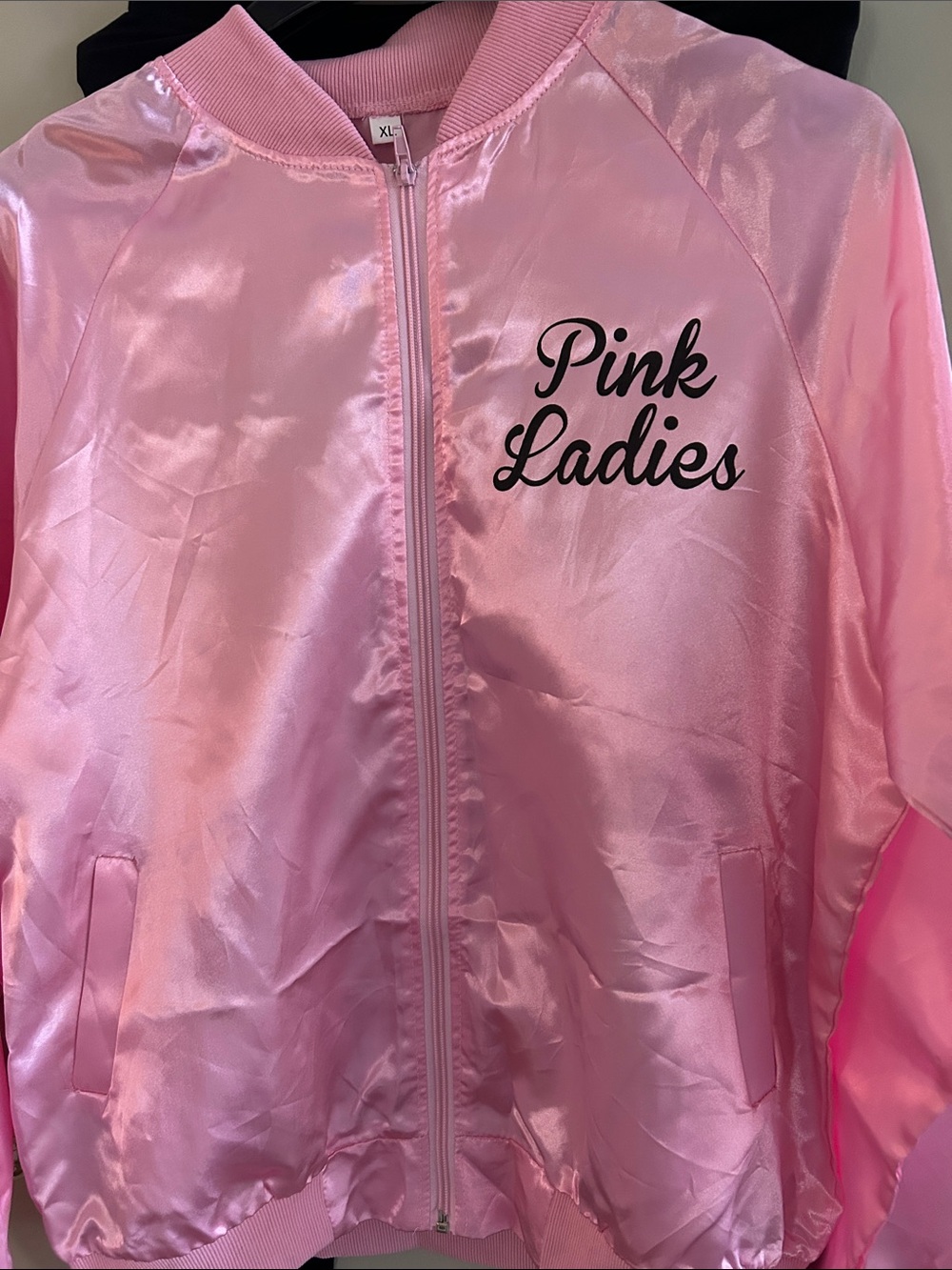 Halloween Pink Ladies Satin jacket with leggings and accessories